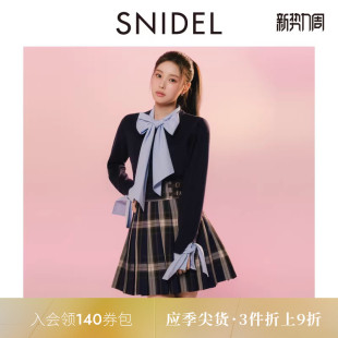 SWFP254126 百搭高腰百褶半身裙A字短裙裤 SNIDEL2025秋冬新品 时尚