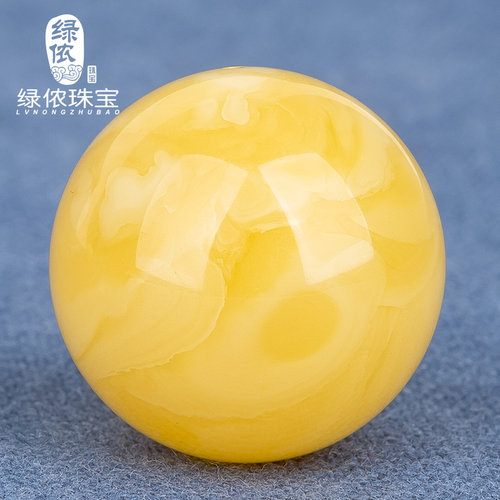 天然蜜蜡散珠单颗白蜜多宝大圆珠子隔珠琥珀手串猴头金刚星月配饰 - 封面