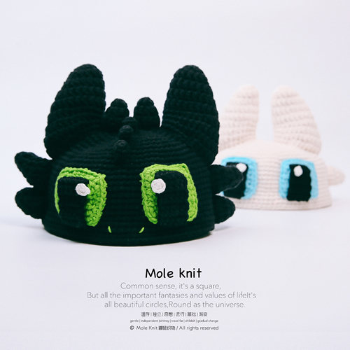 帽子可爱夜煞卡通秋冬天