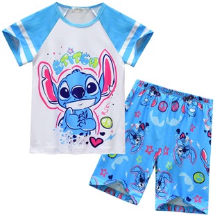 男女童睡衣套装夏季新款儿童短袖宝宝家居服两件套中童夏款空调服