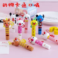 Мультяшный деревянный свисток, ремешок, креативная игрушка для детского сада, 10 шт, подарок на день рождения