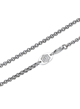 富贵鹿双圆环项链男女环扣环小牌