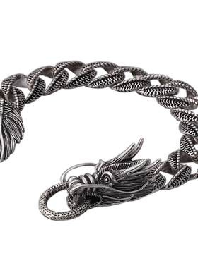 富贵鹿霸气风纯银复古夸张手饰品