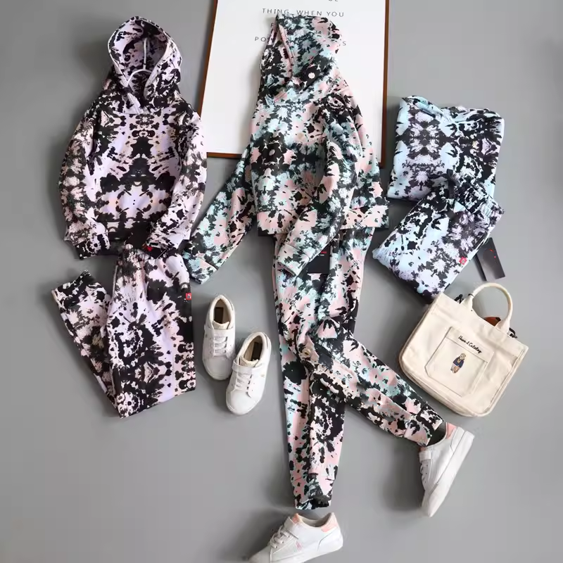 潮范款秋装女童扎染圆领抓绒长袖卫衣 休闲卫裤可配套装中大童,童装/婴儿装/亲子装,卫衣/绒衫,淘宝优惠券,粉丝福利购,淘宝优惠卷