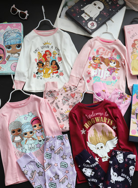 秋装品质控入全棉精梳棉卡通俏皮秋衣秋裤套装家居服小中大童琦