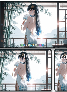 2套白芷二次元动漫女友华为折叠屏手机苹果ipad电脑8K高清壁纸