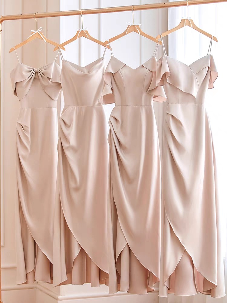 出租赁借伴娘服2025新款姐妹团气质小众高级感成人显瘦礼服长裙女