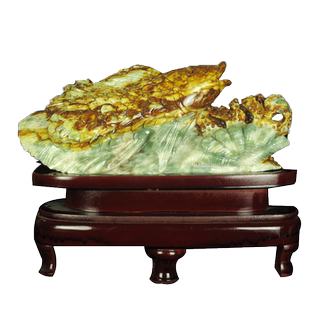 天然玉石年年有余摆件岫玉鱼金玉满堂家居玉雕摆设玉器工艺品