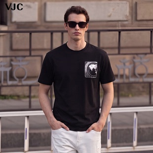 VJC/威杰思【专柜新品】2026夏季新款微阔新款男潮流印花短袖T恤