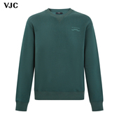 威杰思2025秋季 潮流百搭休闲衫 新款 VJC 男装 时尚 通勤长袖 卫衣绿