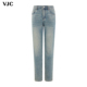 威杰思2025秋季 水洗蓝磨白牛仔裤 新款 VJC 男装 时尚 复古刺绣长裤