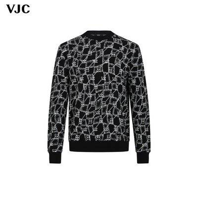 VJC/威杰思2025秋冬新款男装时尚针织毛衫B24DC2206