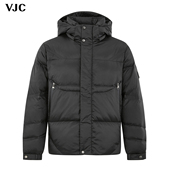 男装 VJC 威杰思2025秋冬新款 潮流立领连帽羽绒服B24DJ1625