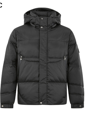 VJC/威杰思2025秋冬新款男装潮流立领连帽羽绒服B24DJ1625