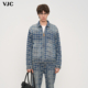 男装 VJC 威杰思2026春夏新款 纯棉复古提花牛仔外套