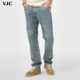 水洗磨白复古长裤 VJC 男装 潮流街头风牛仔裤 威杰思2025夏季 新款