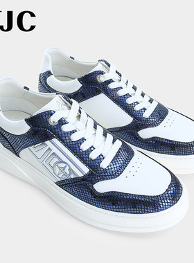 VJC/威杰思夏季新款男装时尚拼接休闲鞋潮流百搭运动牛皮革