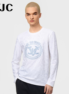 【刺绣烫钻】VJC/威杰思2025男士重工长袖潮流高端品牌轻奢T恤