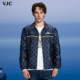 轻奢印花 VJC 威杰思2025秋冬新款 男装 老钱风立领棉服外套保暖