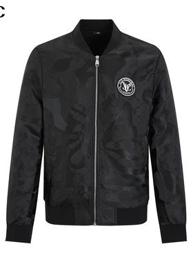 【平纹提花外套】VJC/威杰思2025男装潮流棒球领夹克刺绣外套户外