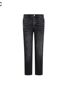 VJC/威杰思2025秋冬新款男装复古水洗牛仔裤
