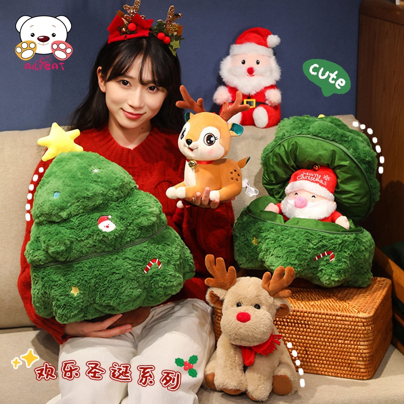 可爱圣诞系列毛绒玩具柔软不掉毛