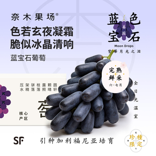 奈木果场蓝宝石葡萄云南大理宾川整串现摘脆甜当季新鲜顺丰礼盒装