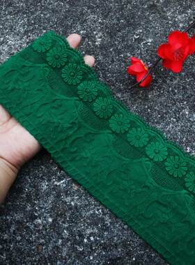 刺绣花边纯棉下摆橘红色服装裙子