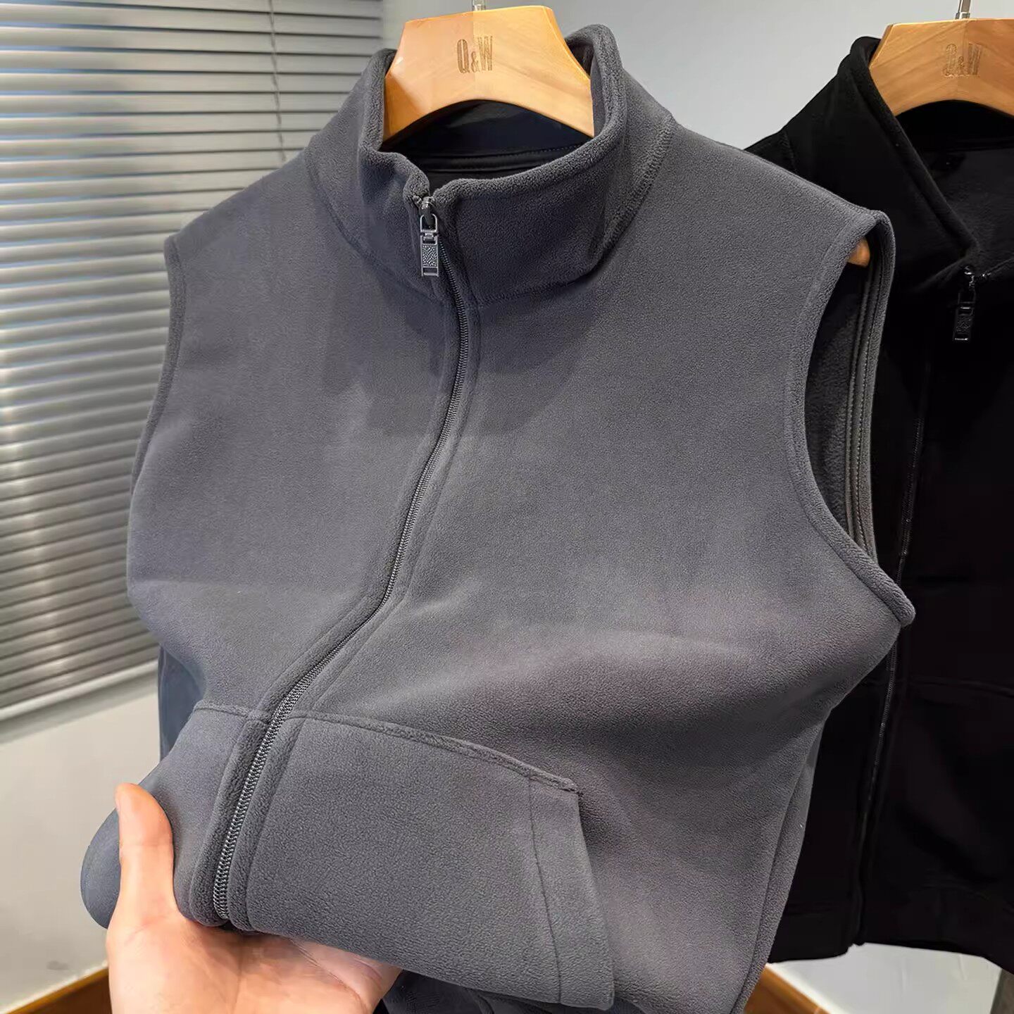 秋冬季摇粒绒开衫马甲男士加绒加厚保暖无袖宽松立领坎肩背心外套,男装,常规马甲,淘宝优惠券,粉丝福利购,淘宝优惠卷