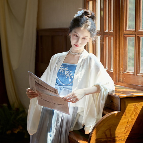 流光映雪国风法门寺披衫连衣裙