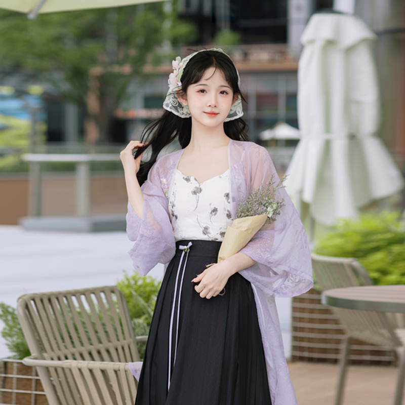 一杯花茶汉服套装吊带半身裙