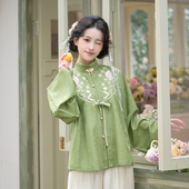 日常穿搭 春秋季 衣间春色 清水溪汉初明制国风改良汉服女新中式