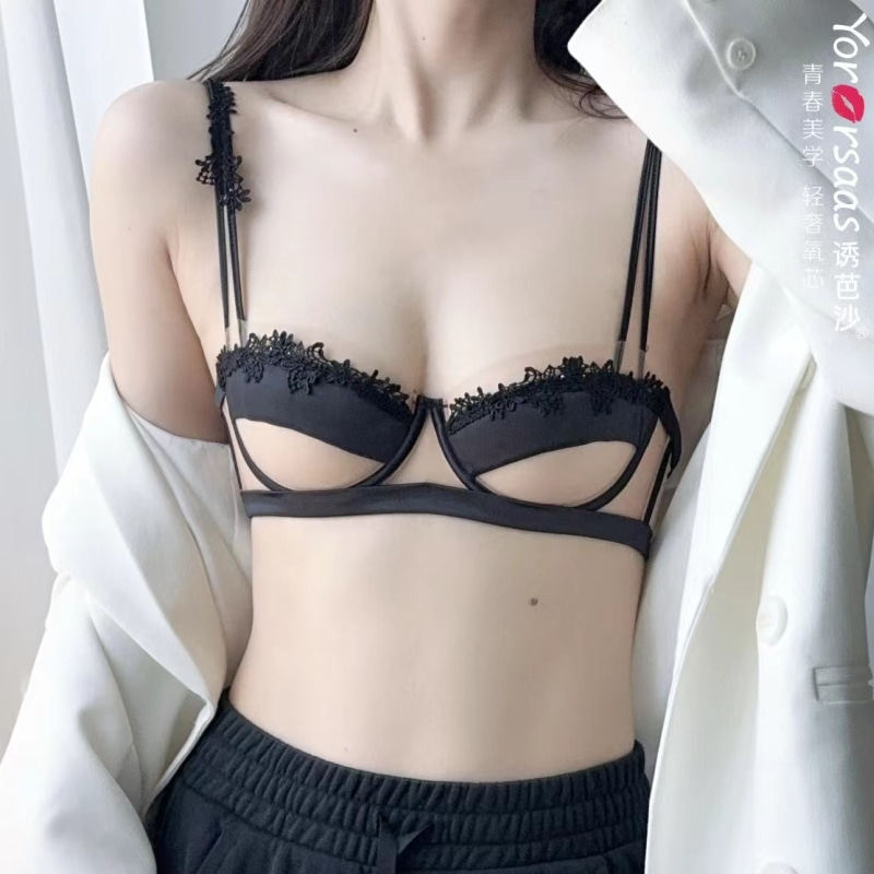 诱芭莎质本系列内衣超薄半透性感软钢圈文胸大胸显小轻奢感1365BC