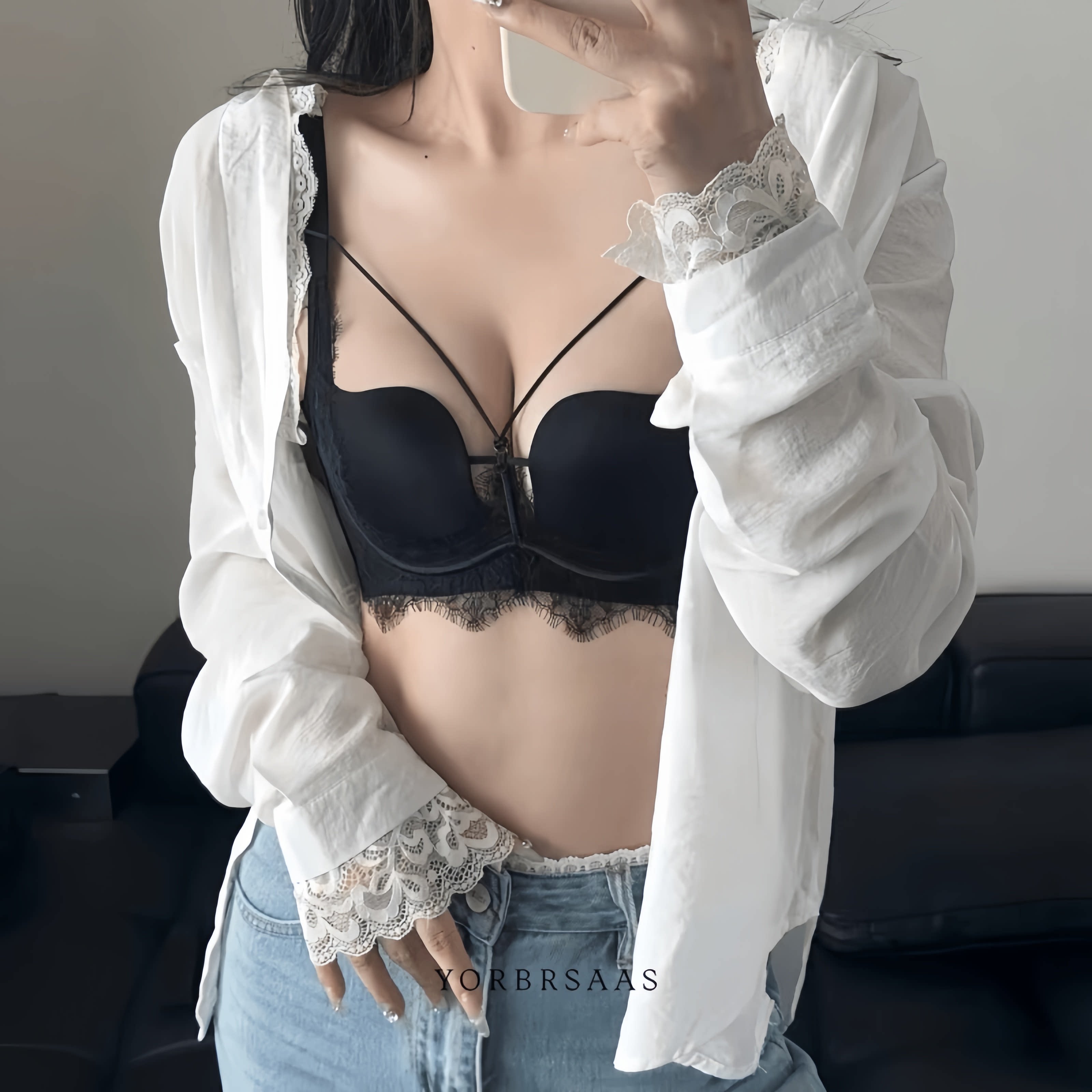 诱芭莎贝壳杯内衣软钢圈承托上薄下厚聚拢小胸显大无痕32066AB