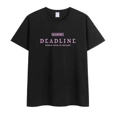 BLACKPINK巡演deadline短袖T恤朴彩英lisa金智秀jennie纯棉应援服
