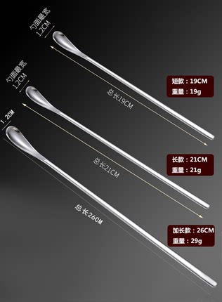 商用304不锈钢长柄控盐勺1克调羹鸡尾搅拌微量1克药勺烘培奶茶勺