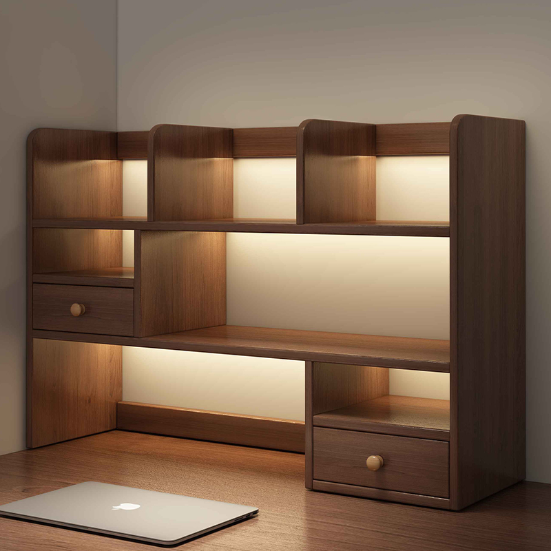 桌面置物架书桌多层收纳架桌上书架写字台办公储物柜子简易小书柜