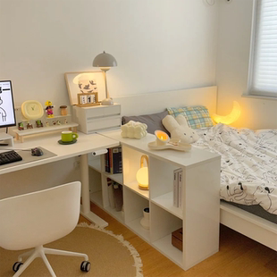 半包围床边隔断格子柜卧室置物柜床头书架置物架落地床尾储物八格