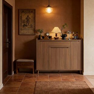 楼道外鞋 架 柜家用门口入户门玄关收纳柜一体靠墙2026新款 实木芯鞋