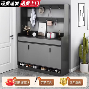 柜家用门口室内玄关柜入户储物柜大容量置物柜带挂衣架一体鞋 鞋 架