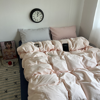 A类60支新疆长绒棉全棉提花四件套100%纯棉被套三件套床单四件套