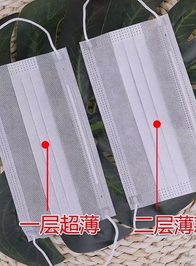 一次性口罩白色透明卫生食品厂烘焙餐饮食堂厨房后厨饭店厨师专用