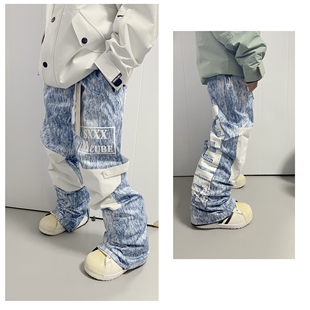 SXXX M CUBE ATTITUDE男女情侣单板双板加棉防水背带滑雪裤