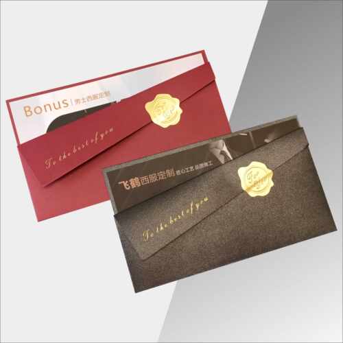 西装定制代金券简约创意信封卡套高档卡片西装抵用券