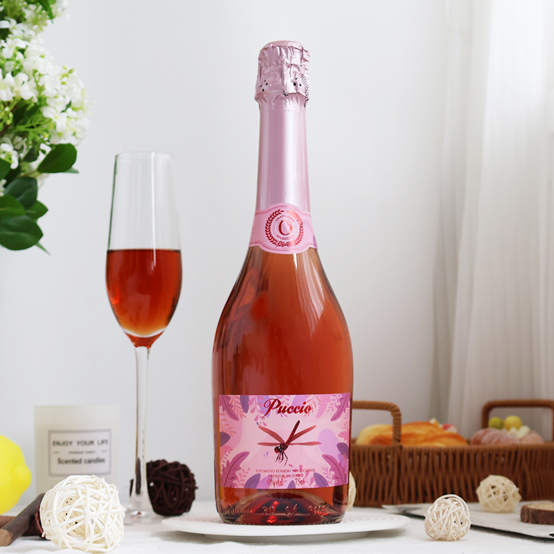 璞琪红蜻蜓无醇起泡葡萄酒  西班牙进口无酒精桃红甜型气泡葡萄汁