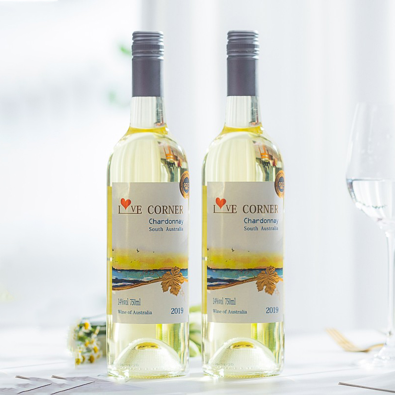 柑橘苹果香！霞多丽干白葡萄酒澳洲进口爱转角微醺晚安红酒整箱装