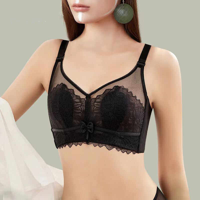 夏季蕾丝调整型收副乳内衣性感超薄透气无海绵薄款女士兔耳朵胸罩,女士内衣/男士内衣/家居服,文胸,淘宝优惠券,粉丝福利购,淘宝优惠卷