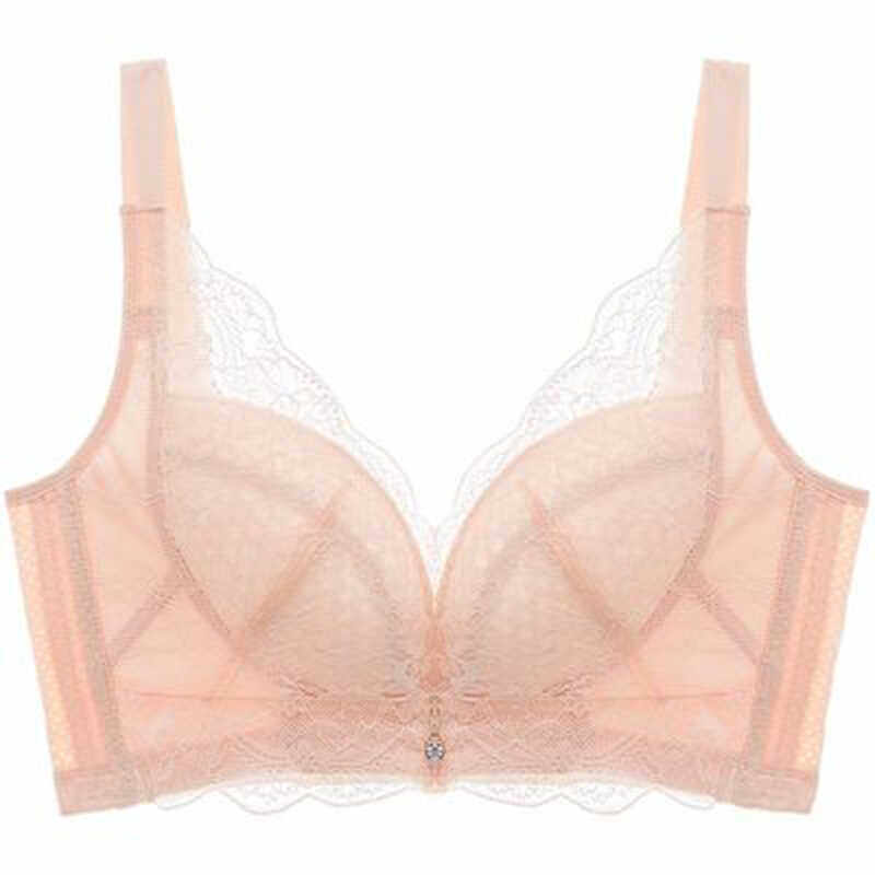 超薄款大码蕾丝内衣无钢圈无海绵文胸女士胖MM聚拢纯棉透气灰黑肤,女士内衣/男士内衣/家居服,文胸,淘宝优惠券,粉丝福利购,淘宝优惠卷
