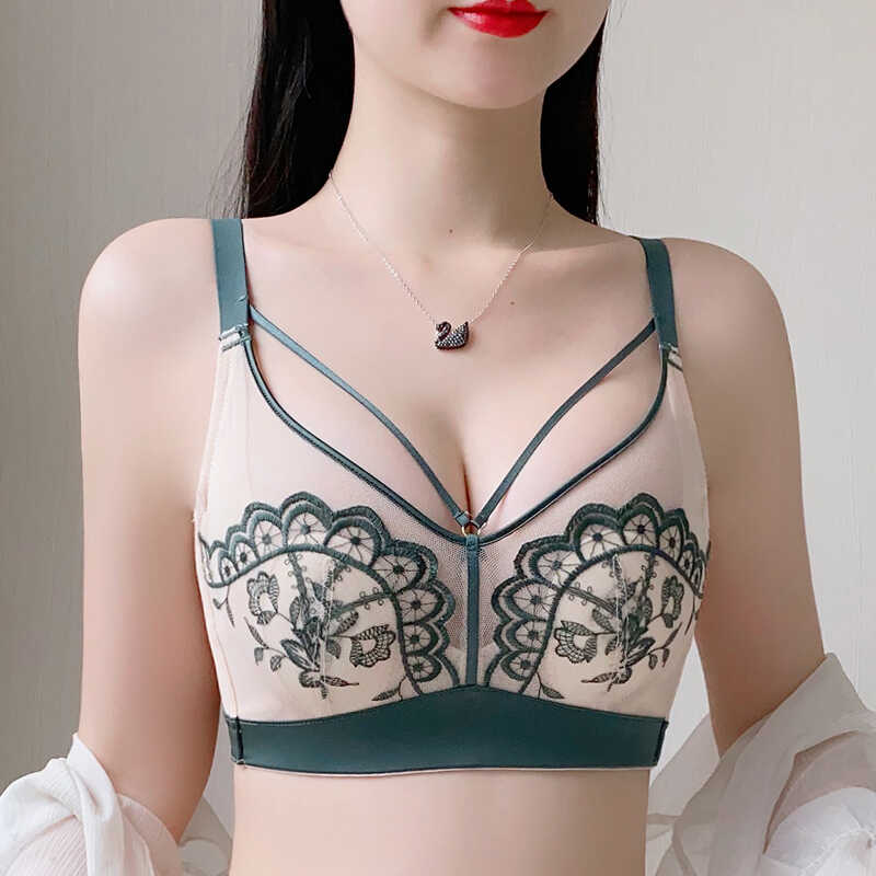 薄款无钢圈防下垂文胸罩收副乳