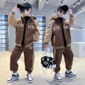 8儿童9网红10春秋12岁男孩运动13潮装 童装 2026年新款 套装 男童春装